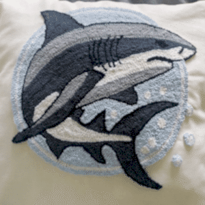 KÖPEKBALIĞI DESENLİ MİNDER