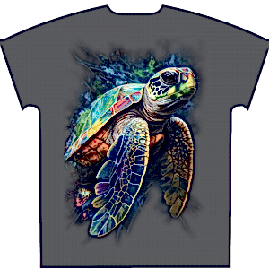 KOYU GRİ PANÇO KAPLUMBAĞA DESENLİ