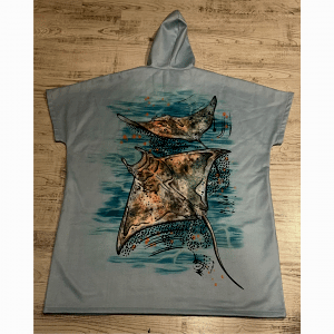 MAVİ PANÇO MANTA DESENLİ